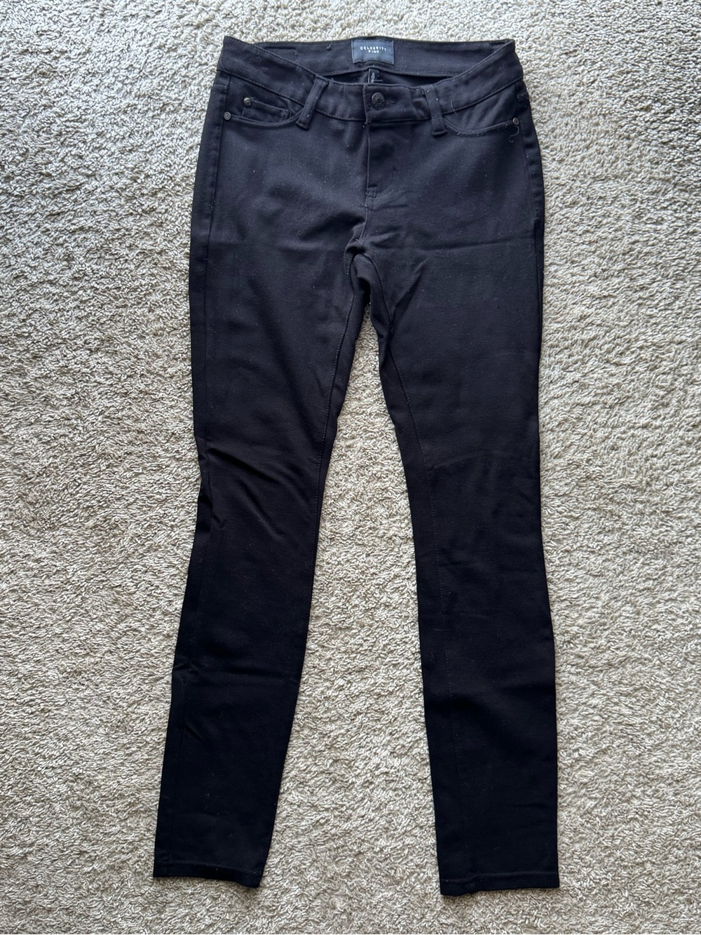 Celebrity Pink Black Mid Rise Skinny Dress Pants Size 3/26